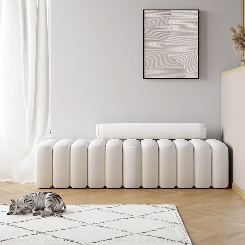 Contemporary Solid Color Velvet / Wool Armless Sofa for Living Room