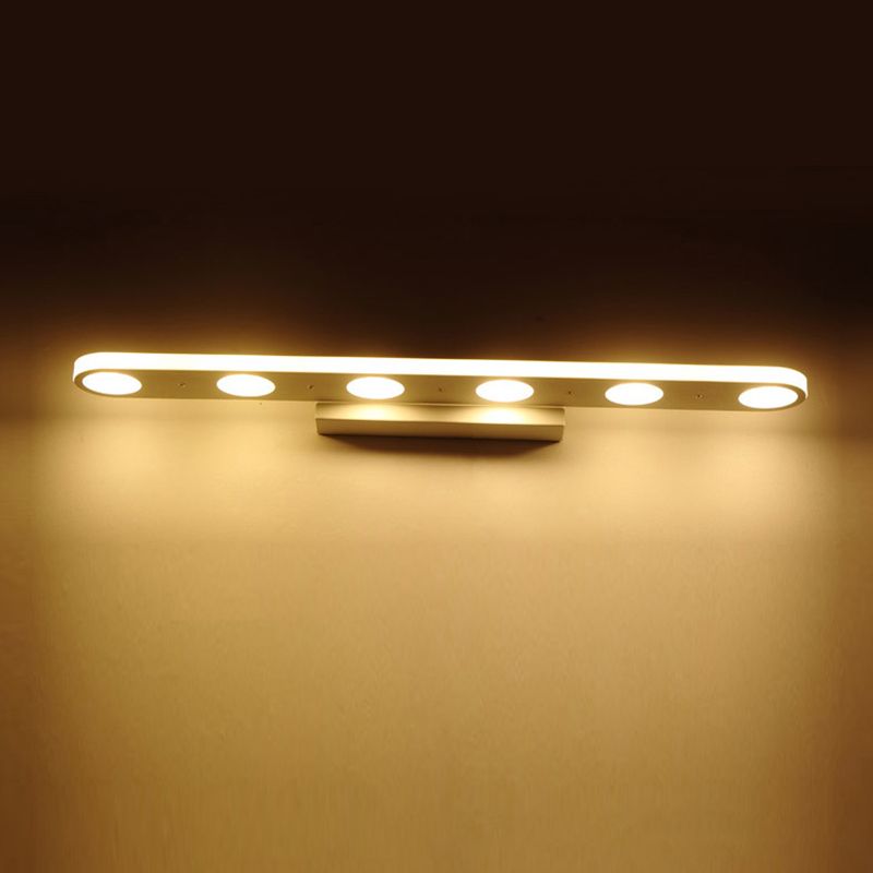 Contemporary Circles Wall Lighting Fixture Acrylic LED Bathroom Wall Mounted Lamp in White