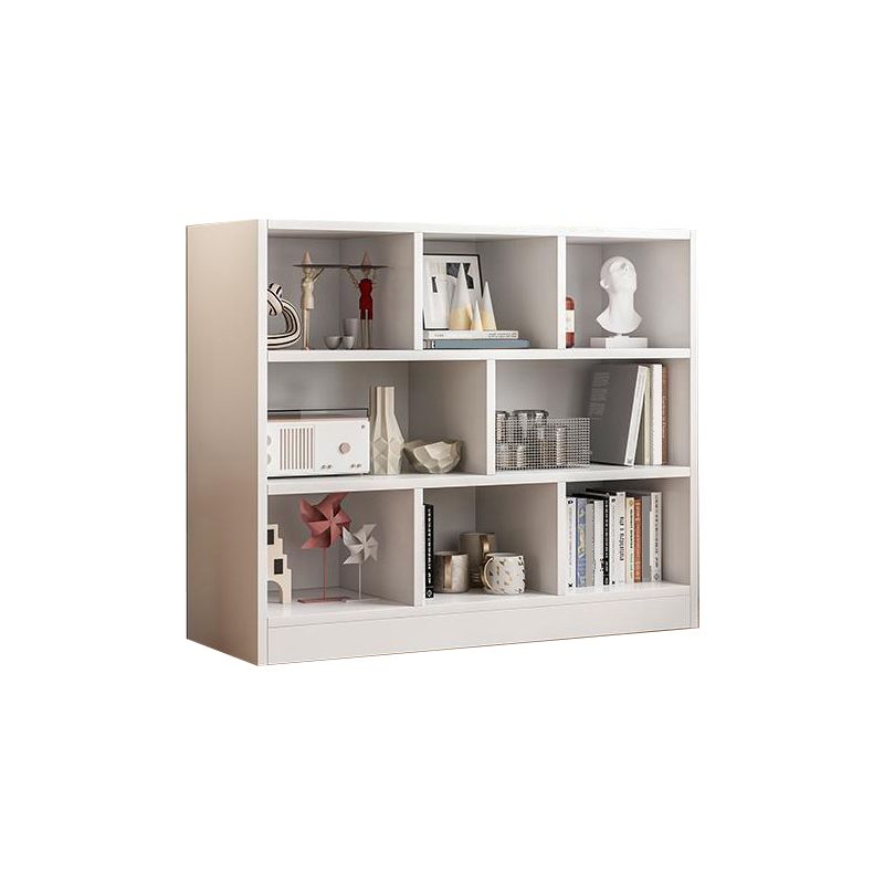 Standard Closed Back Bookshelf Engineered Wood Scandinavian Bookcase