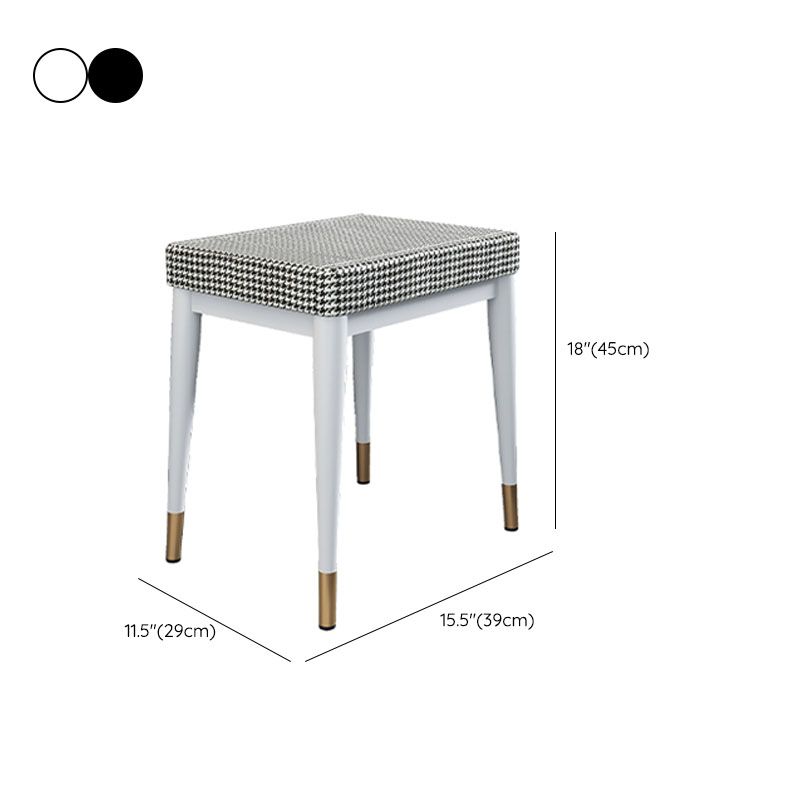 Solid Color Flannel Standard Stool Modern Simple Rectangular Upholstered Stool