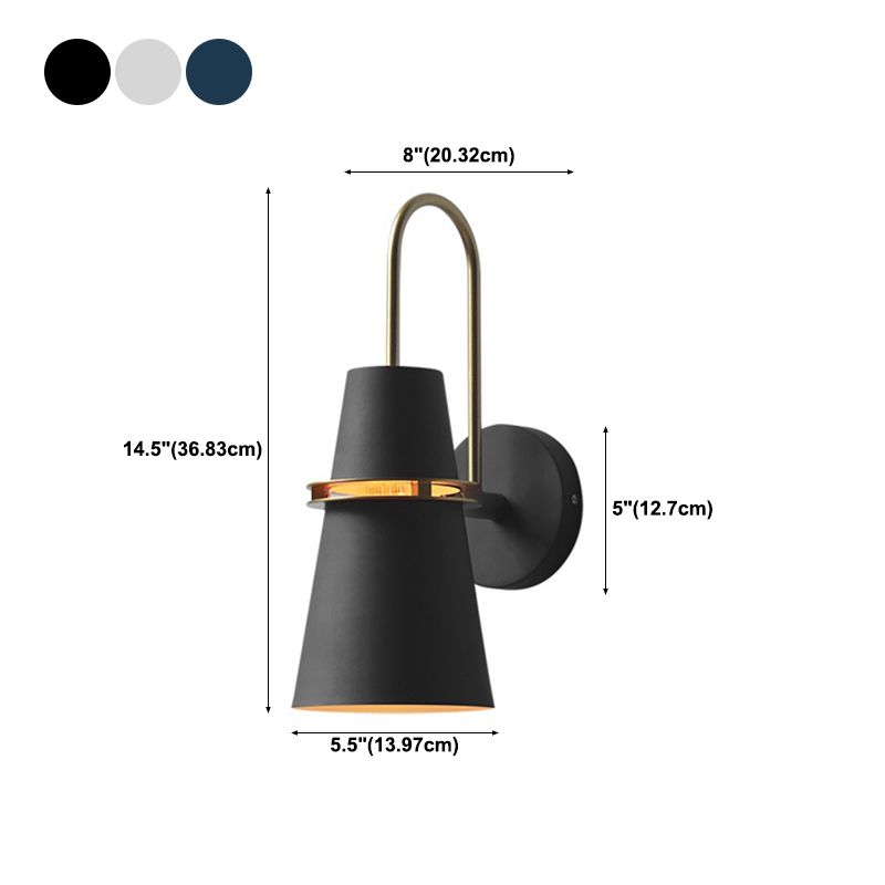 Nordic Style Iron Wall Mount Light Cylinder Shape Colorful Wall Lamp for Living Room