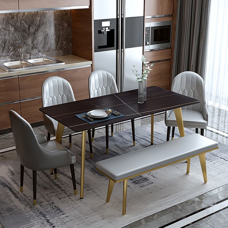 Glam Dining Table Set 1/2/5/6/7 Pieces Sintered Stone Dining Set