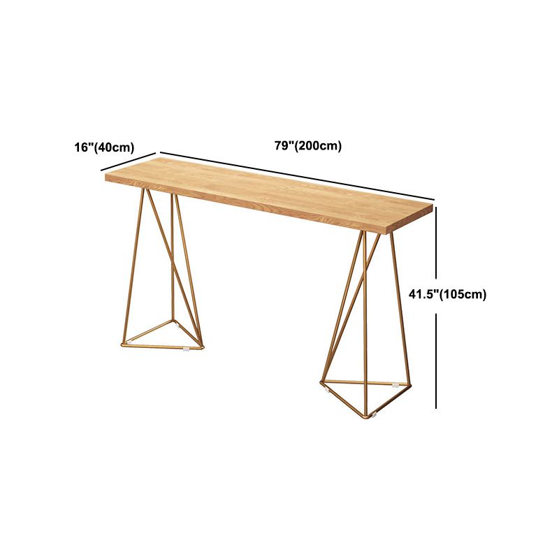 Glam Style Bar Table Set 1/2/4 Pieces Rectangle Bar Table with High Stools