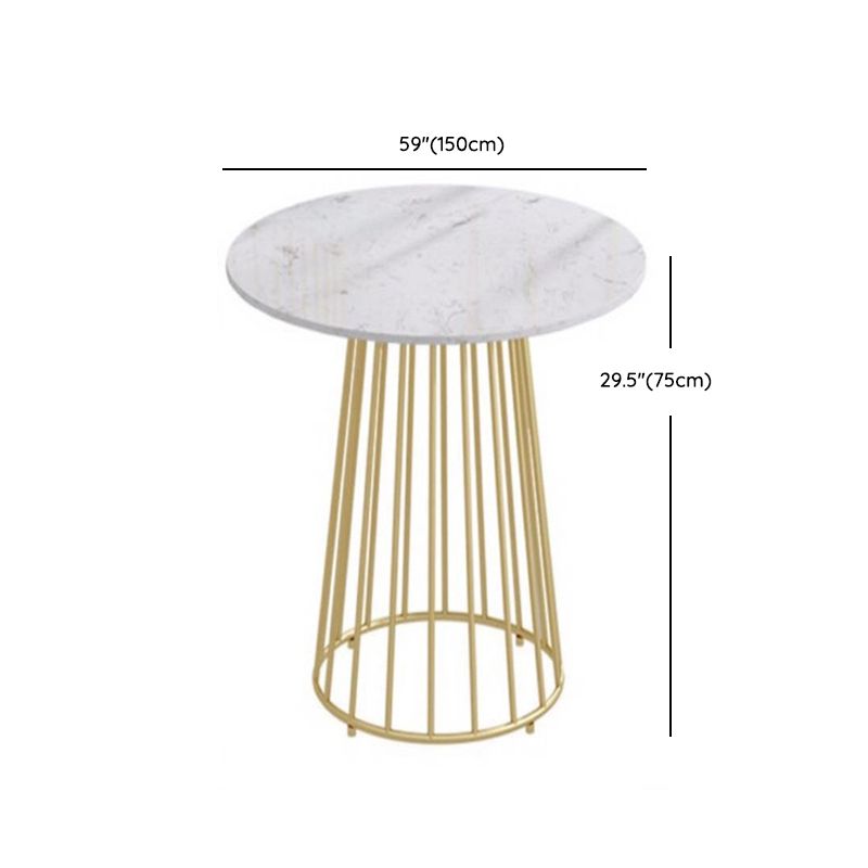 Modern 1/5 Pieces Dining Set Round Stone Dining Table for Milk  Tea Shop