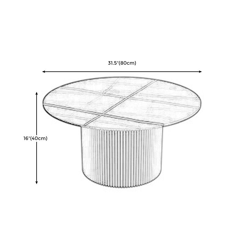 Round White Slate Coffee Table Pedestal 2 Nesting Coffee Table Set