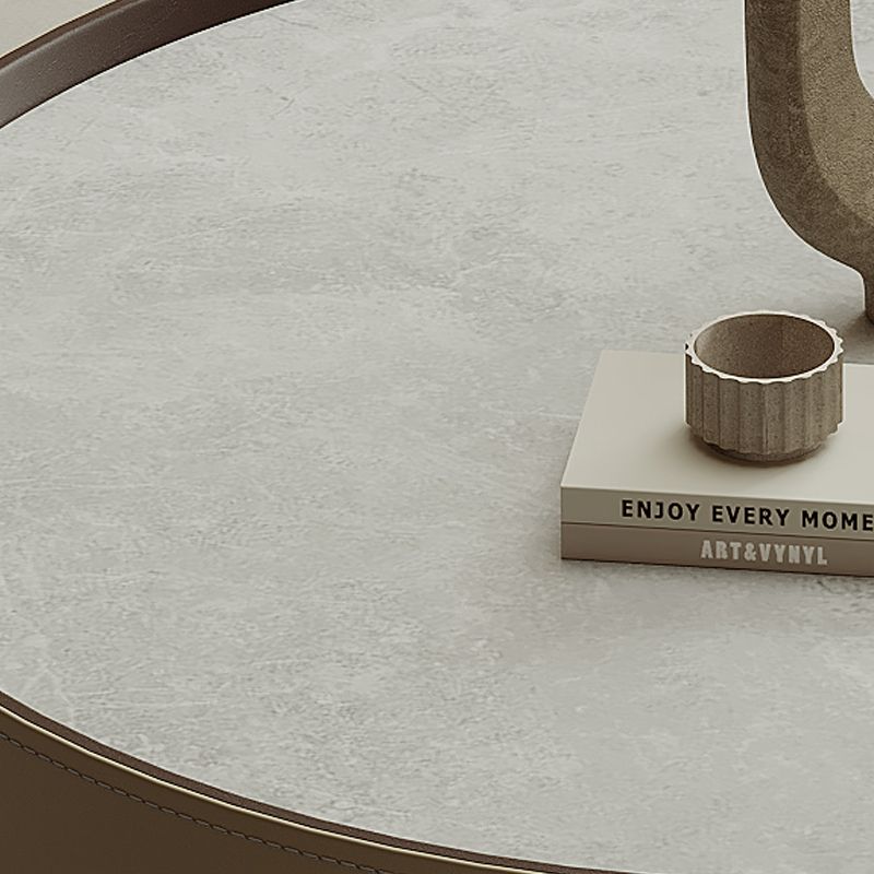 Contemporary Coffee Table Round 3 Legs Slate Coffee Cocktail Table
