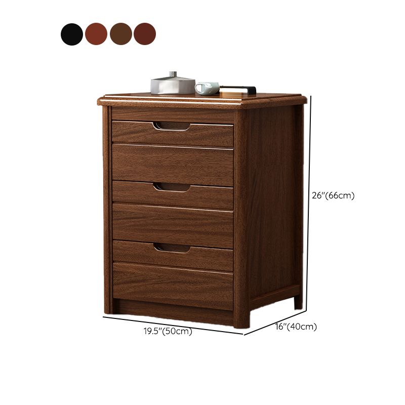 Contemporary Wooden Storage Chest Vertical Chest in Brown with Drawers