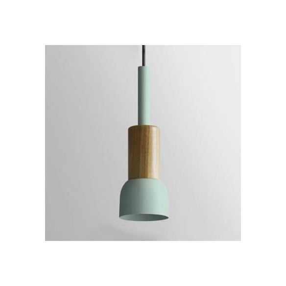 Barrel/Dome/Cone Metal Suspension Pendant Modernism 1 Light White/Yellow/Green Hanging Ceiling Light