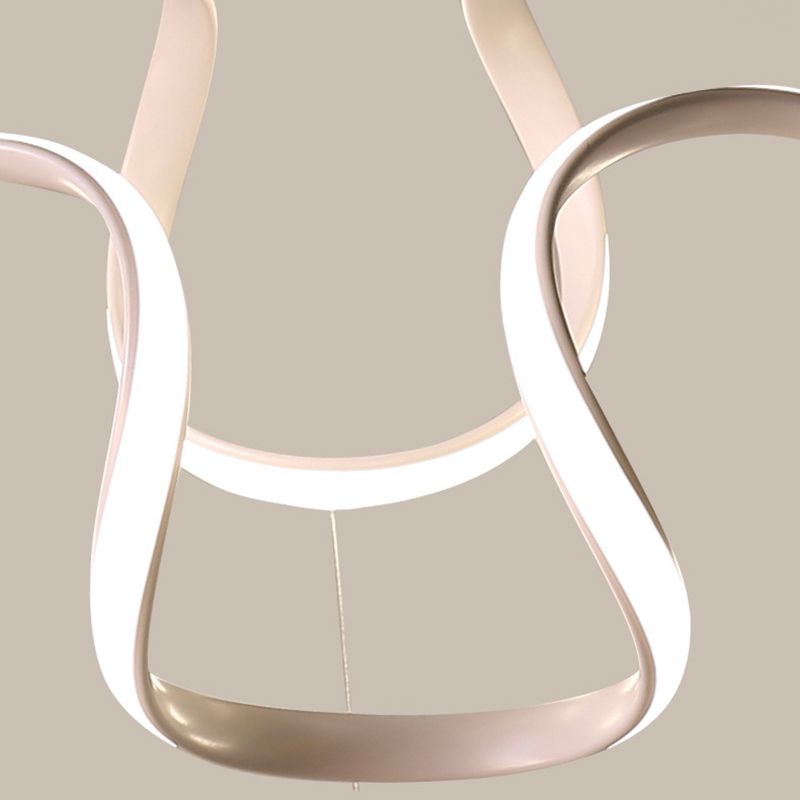 Contemporary Wave Chandelier Lights Metal 1 Light Chandelier Pendant Light