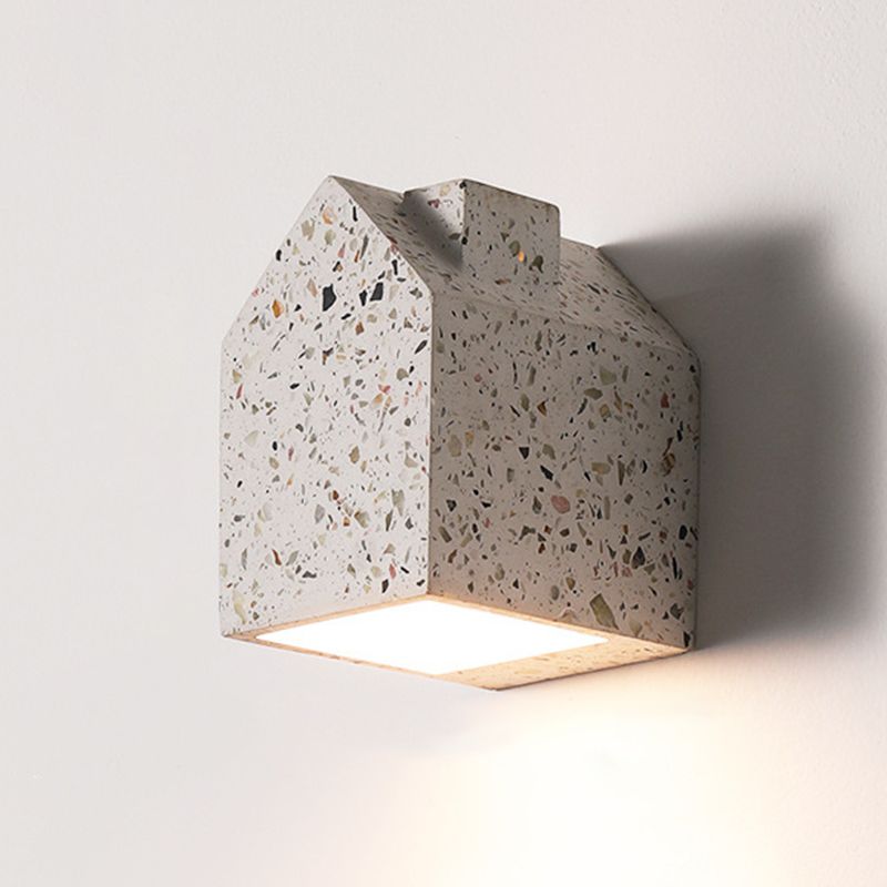 Lampada da parete della casa moderna lampada montata a parete a 1 luce con tonalità di pietra