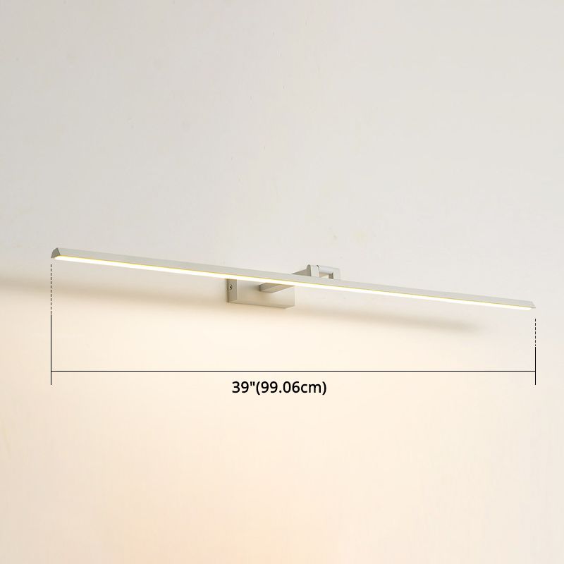 Linear LED Vanity Light Fixtures Modern Minimalist Style Metal Single Vanity Light