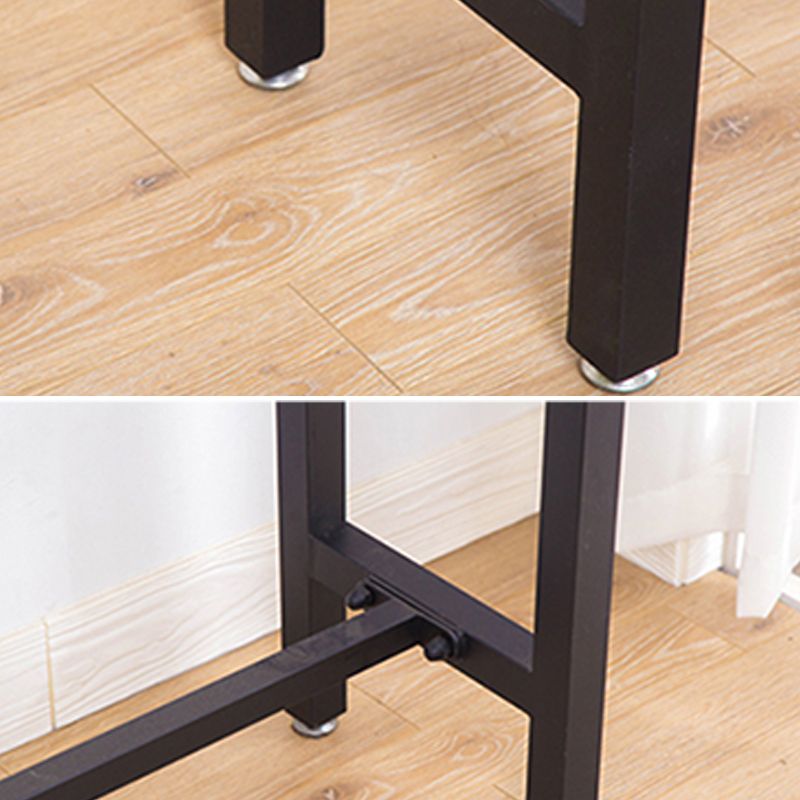 Solid Wood Bar Table Set Full Natural and Black 1/2/4 Pieces Pub Dining Set