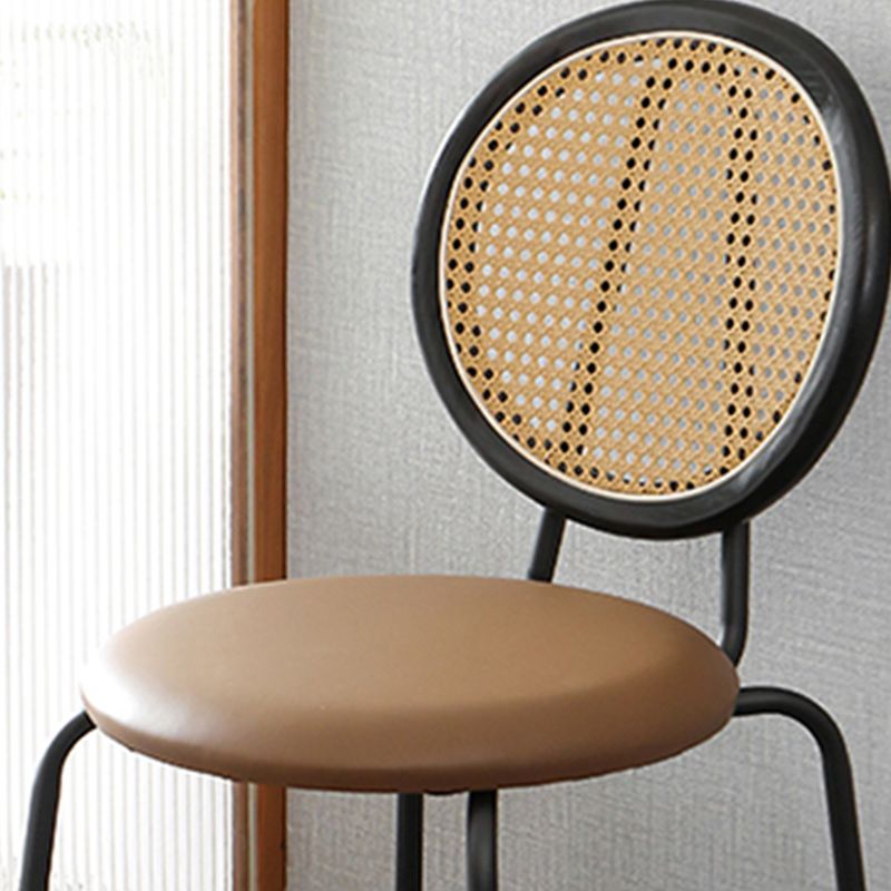 Contemporary Dining Side Chair PU Leather Stacking Side Chair