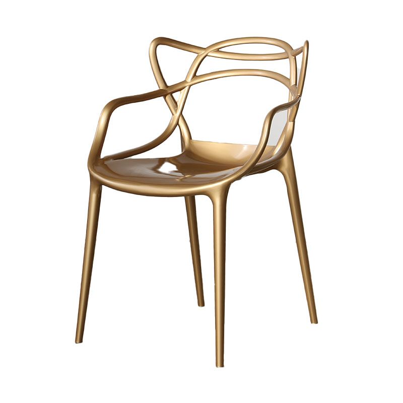 Scandinavian Style Open Back Side Chair for Home Plastic Side Chair