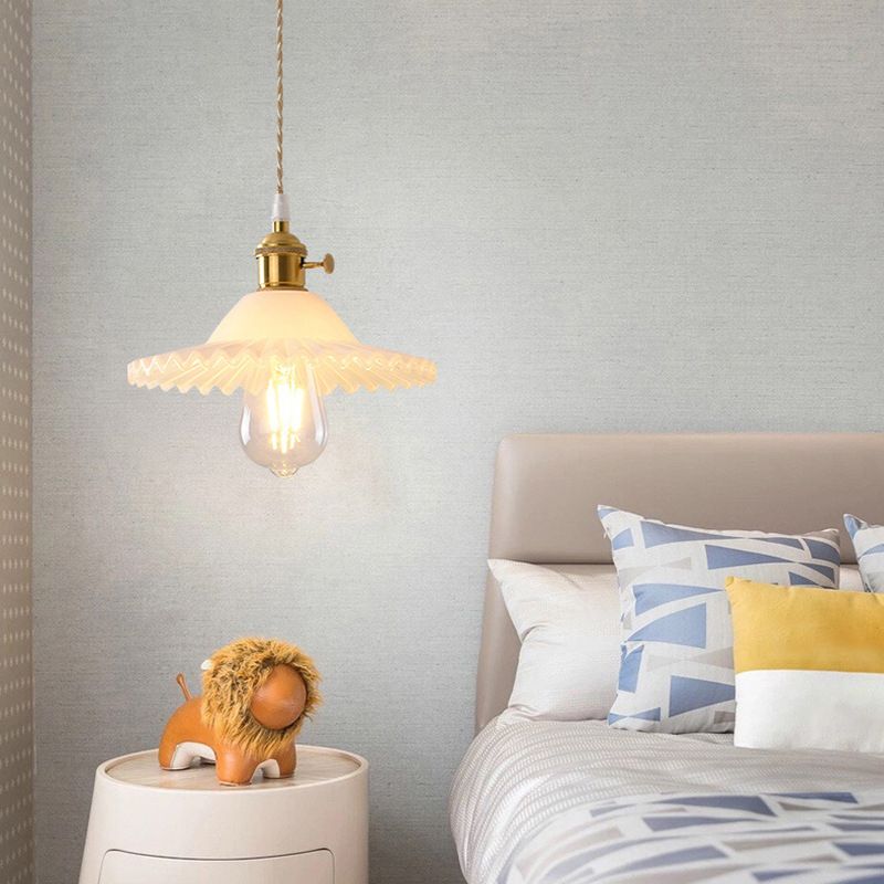 Moderne stijl potbedekking hangend glas 1 lichthangende lamp voor binnenruimtes