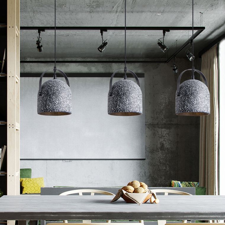 Glockendecke Anhänger leichte minimalistische Zement -Esszimmer Hanging Lamp Kit