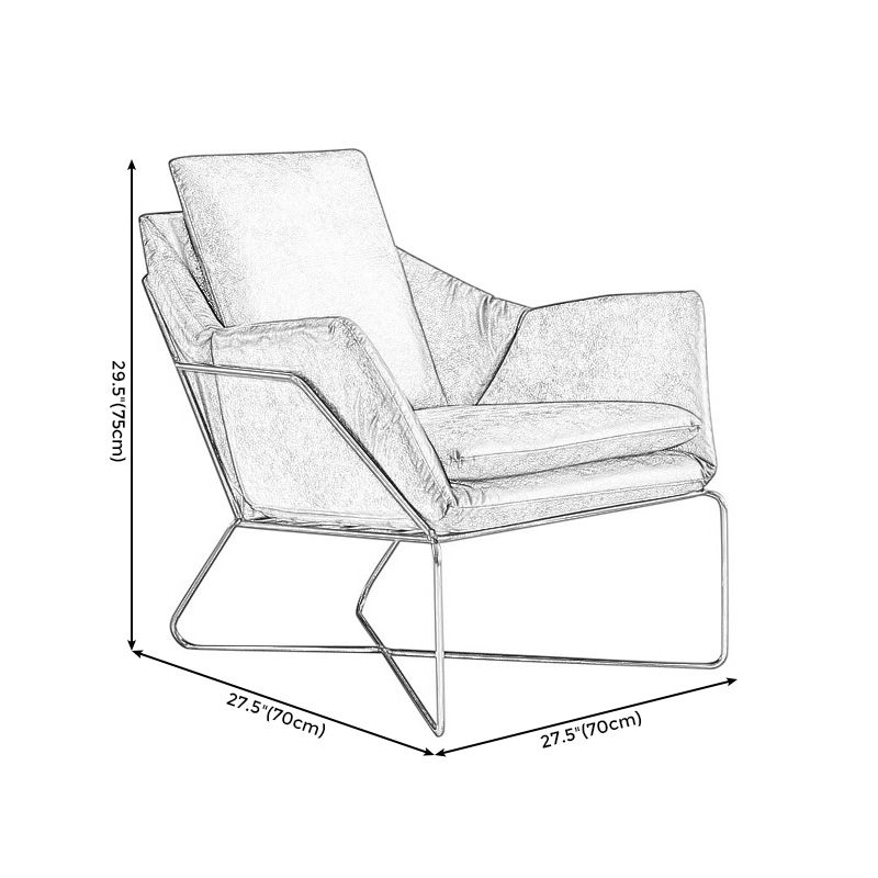 Bonded Leather Chair  27.5"L x 27.5"W x 29.5"H Arms Included Chair for Living Room