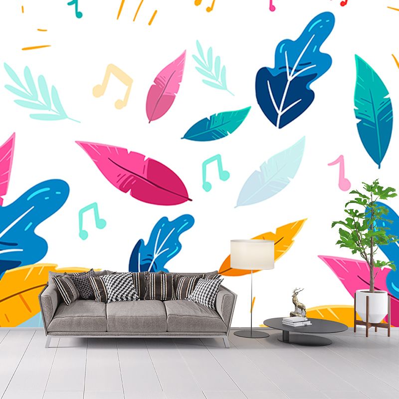 Tropical Plants Wall Mural Tropical Style Mildew Resistant for Decoration