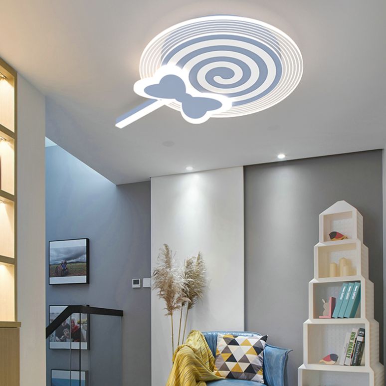 Metall Flush Mount Cartoon Schlafzimmer LED -Deckenleuchte mit 2 Lichtern