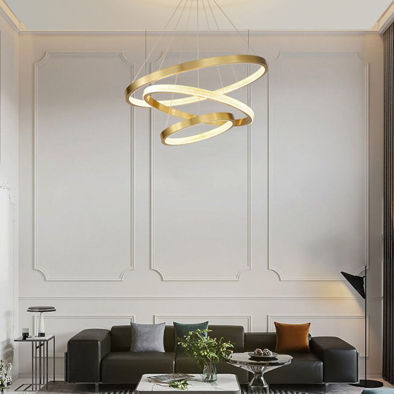 Simplicity Multi-Layer Suspended Lighting Fixture Acrylic Hanging Ceiling Fixture for Restaurant