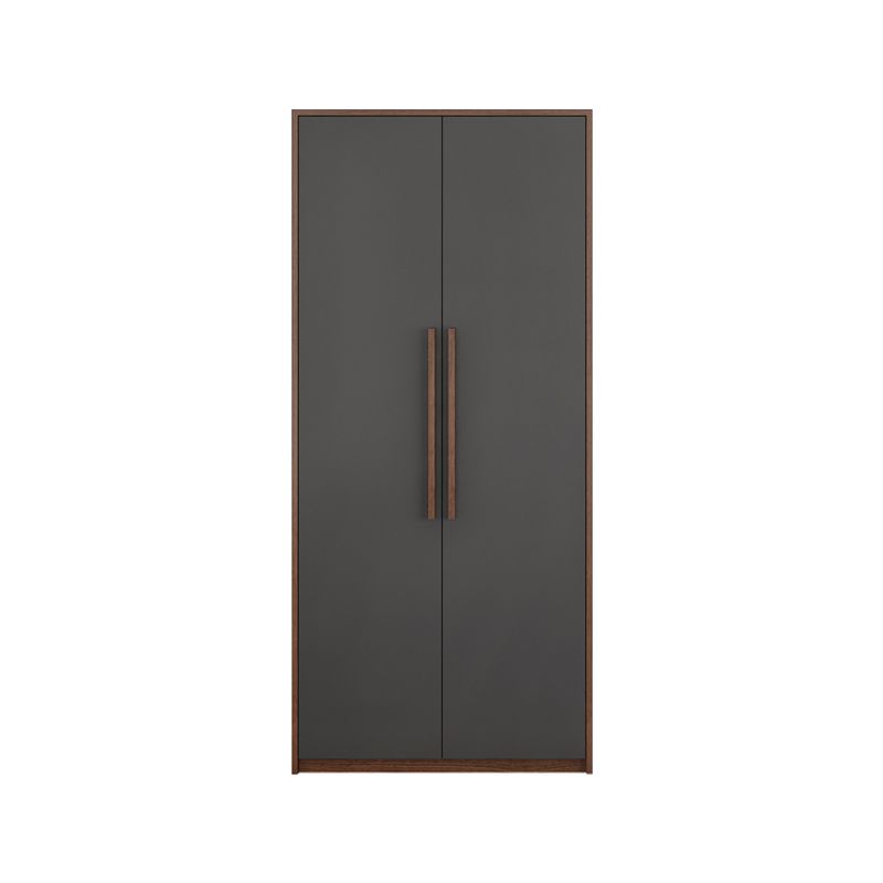 Hinged Wardrobe Cabinet Contemporary Wardrobe Closet with Garment Rod