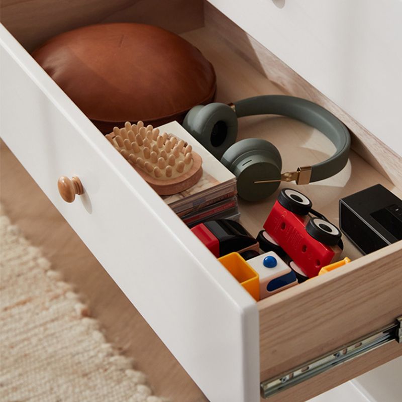 Modern Solid Wood Chest with 4 Natural Legs and Soft Close Drawers