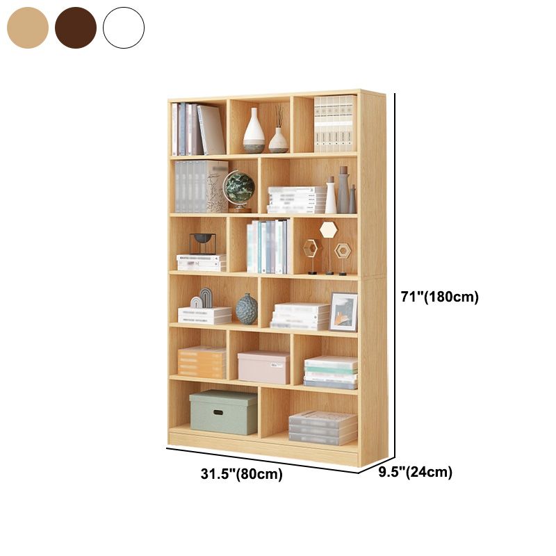 Estantería de estantería de madera fabricada vertical vertical cerrada estantería