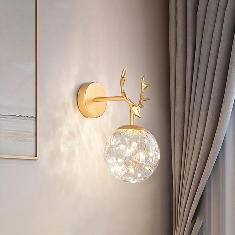Modern Creative Wall Lamp Glass Bedside Wall Sconce Light for Living Room