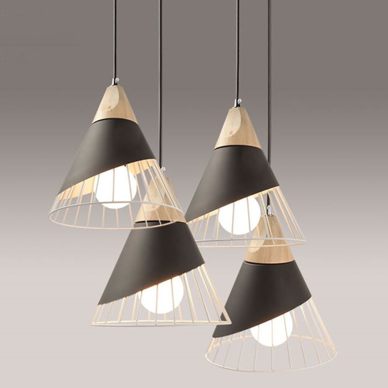 1-licht draadkooi hanglamp Noordelijke macarons stijl metalen woonkamer hangende lamp