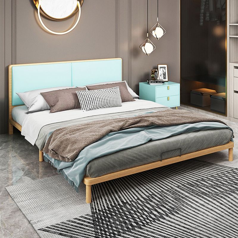 Upholstered High Metal Bed Frame Minimalist Wire-Grid Panel Bed