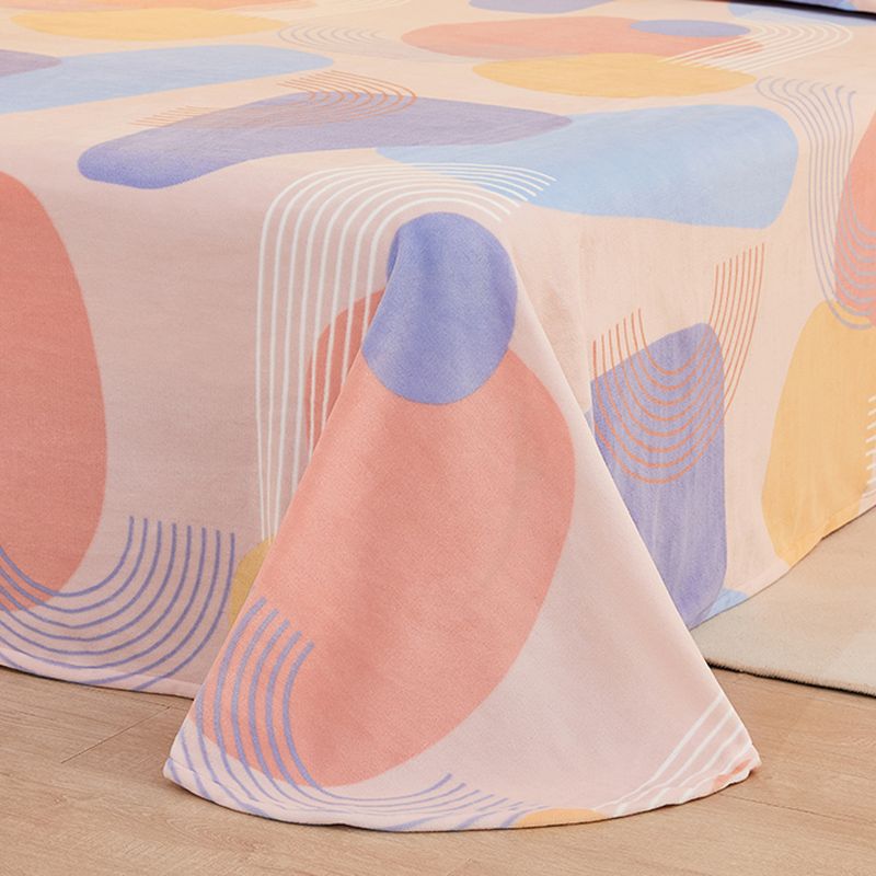 Sheet Sets Flannel Cartoon Printed Super Soft Wrinkle Resistant Breathable Bed Sheet Set