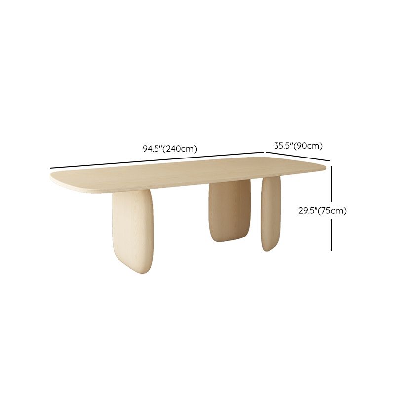 Contemporary Rectangle Dinner Table Dining Room Solid Wood Dining Table