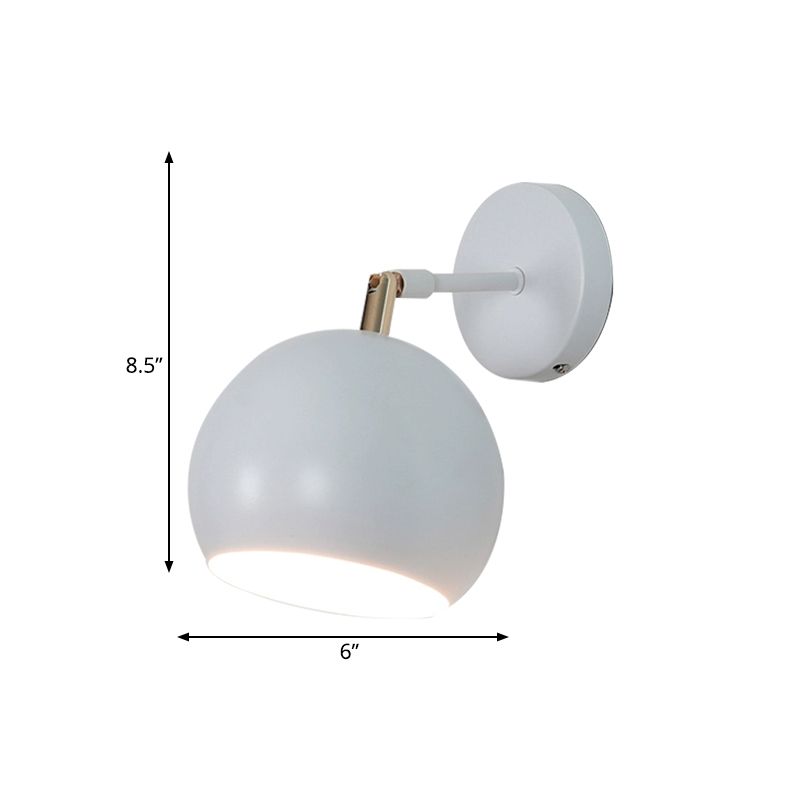 Lampada di scarpa con scarpa da letto globale regolabile in stile industriale Metallic 1 Luce bianca da parete bianca Luce