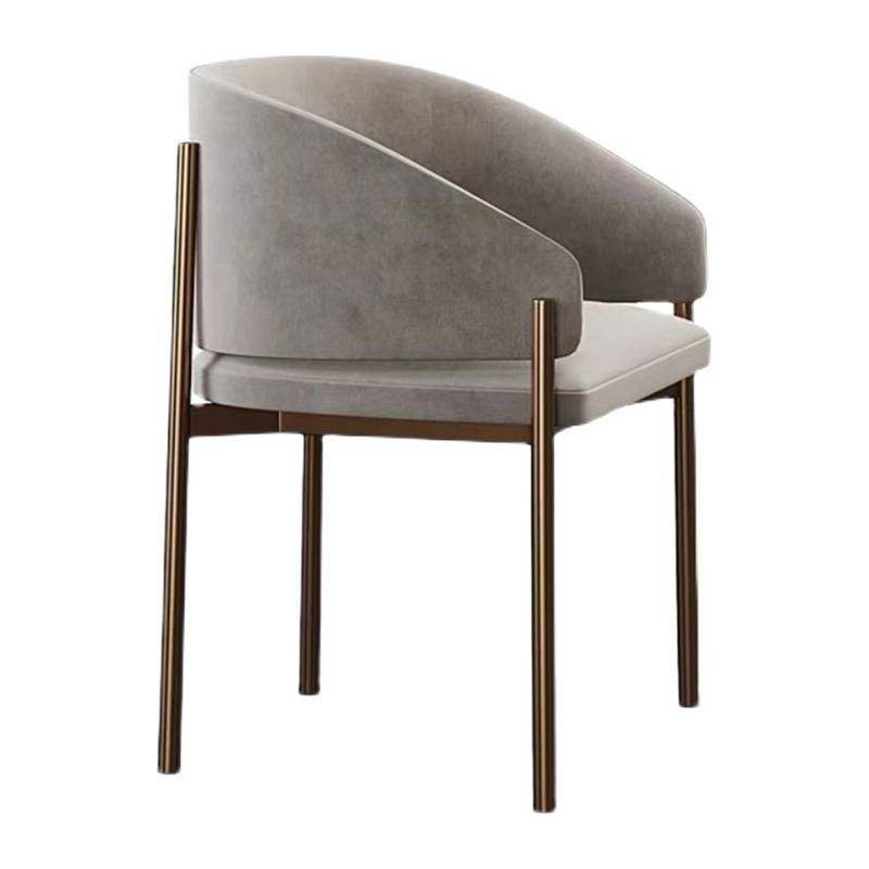 Luxury Style Metal Arm Dining Chair with Upholstered for Dining Room