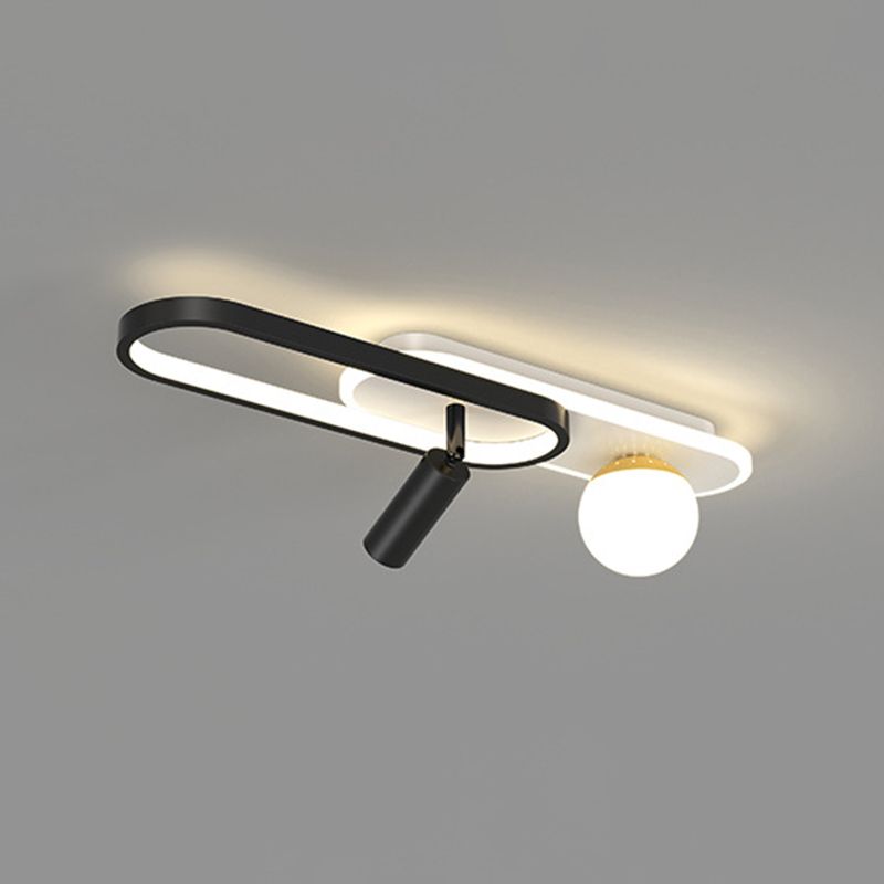 Linear Flush Mount Light Fixture Modern Metal Flush Light for Living Room