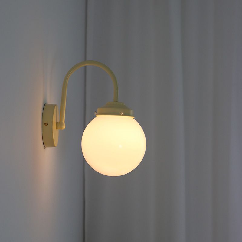 Glass Orb Wall Sconces Modern Style 1 Light Wall Mounted Lamps