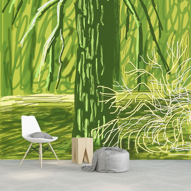 Bare Tree Trunk Wall Murals Artistry Stain Resistant Bedroom Wall Decoration, Custom Made