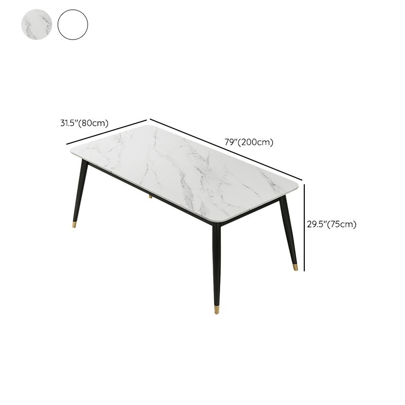 Modern Stone Rectangular Dining Table for Restaurant and Bar