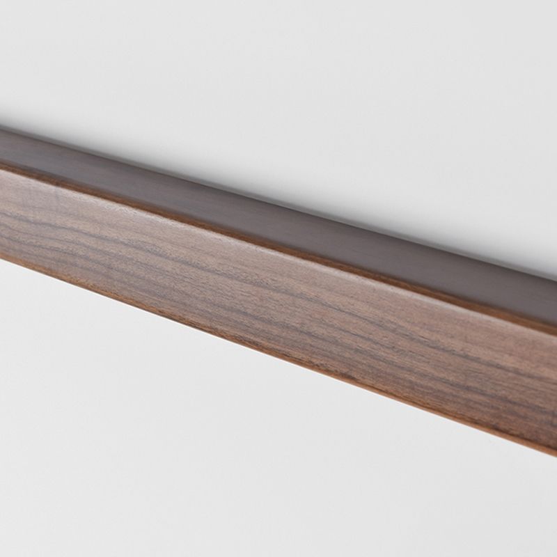 Modern Line Shape Wall Mounted Light Wood Flush Mount Wall Sconce in Brown Finish