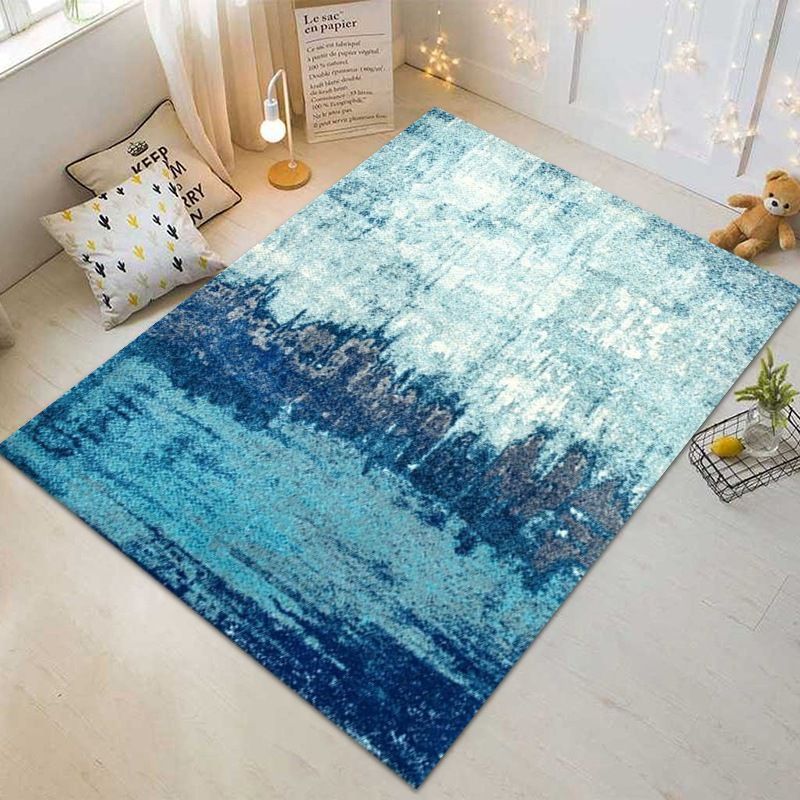 Light Green Minimalist Rug Polyester Graphic Rug Washable Rug for Living Room