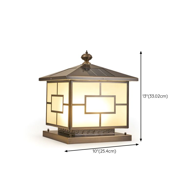 Contemporary LED Pillar Light Minimalist Solar Lighting Fixture for Garden