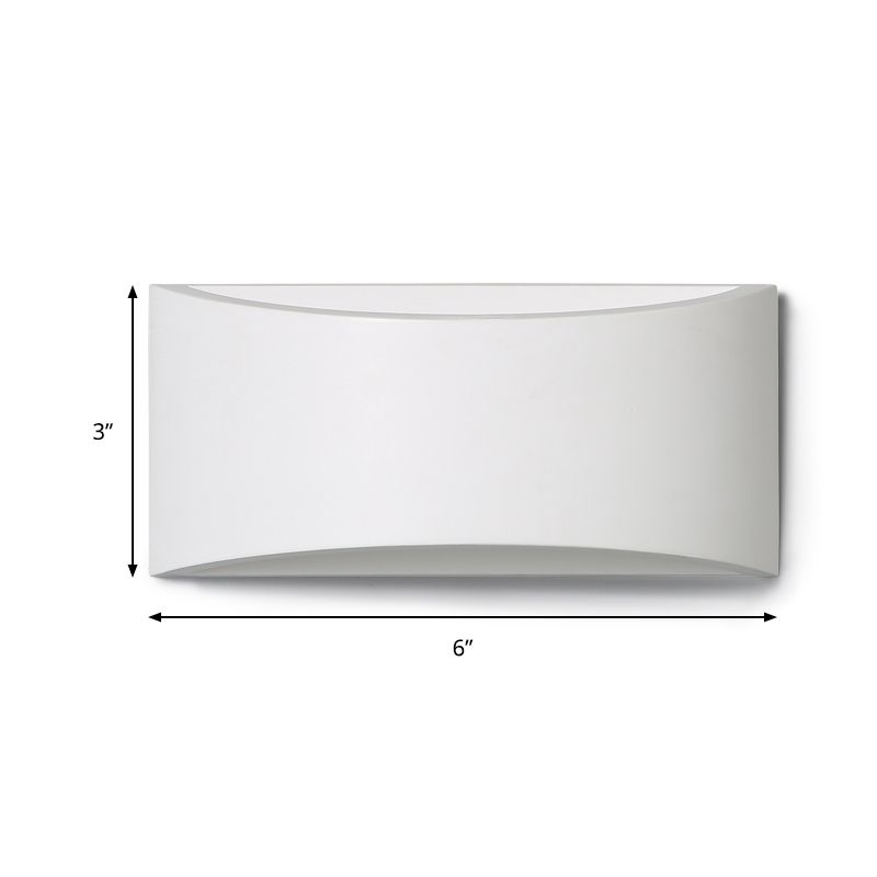 Lámpara de pared blanca LED integrada de la pared rectangular metálica con iluminación cálida/blanca contemporánea con iluminación cálida/blanca