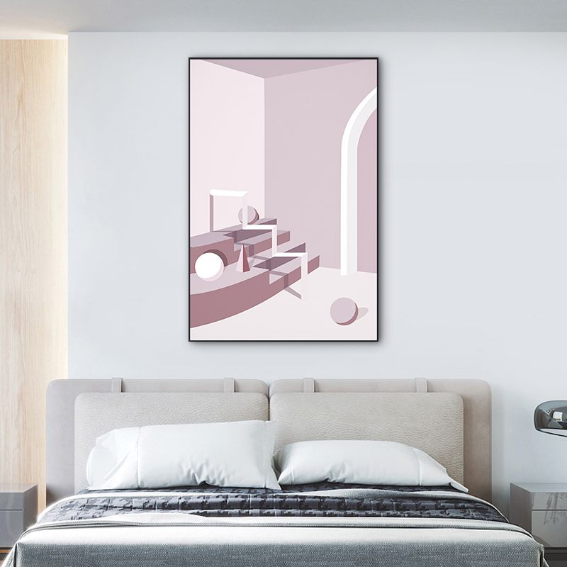Décoration murale moderne, Illustration de couleur Pastel, toile géométrique et intérieure de maison
