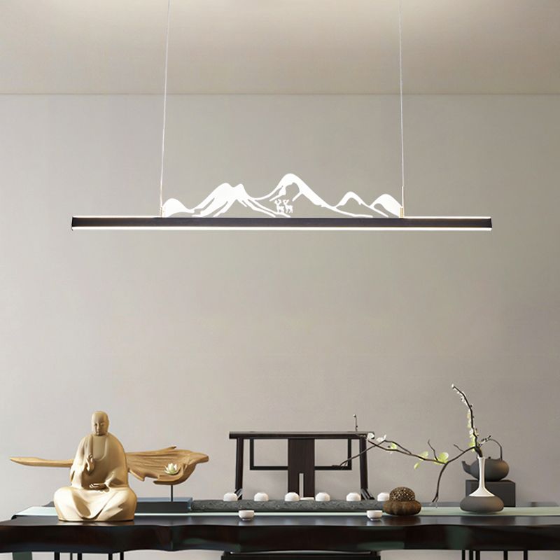 Modern Dining Chandelier Light Modern Rectangle Pendant Lamp Fixture for Dining Room