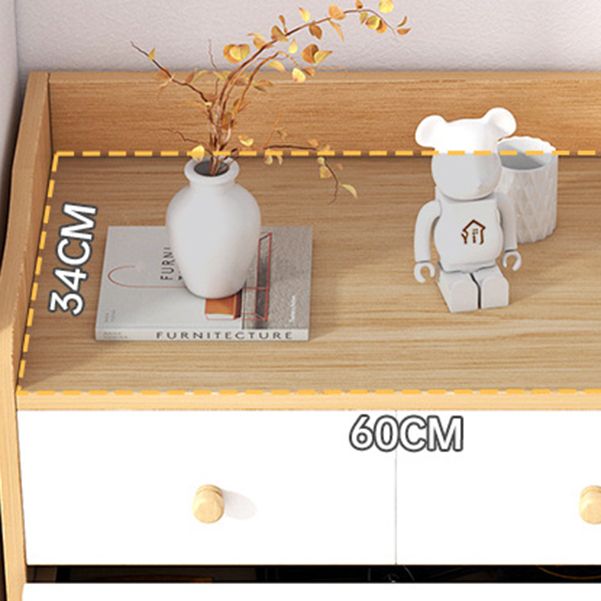 Scandinavian Kids Furniture Wood Nursery Dresser for Bathroom