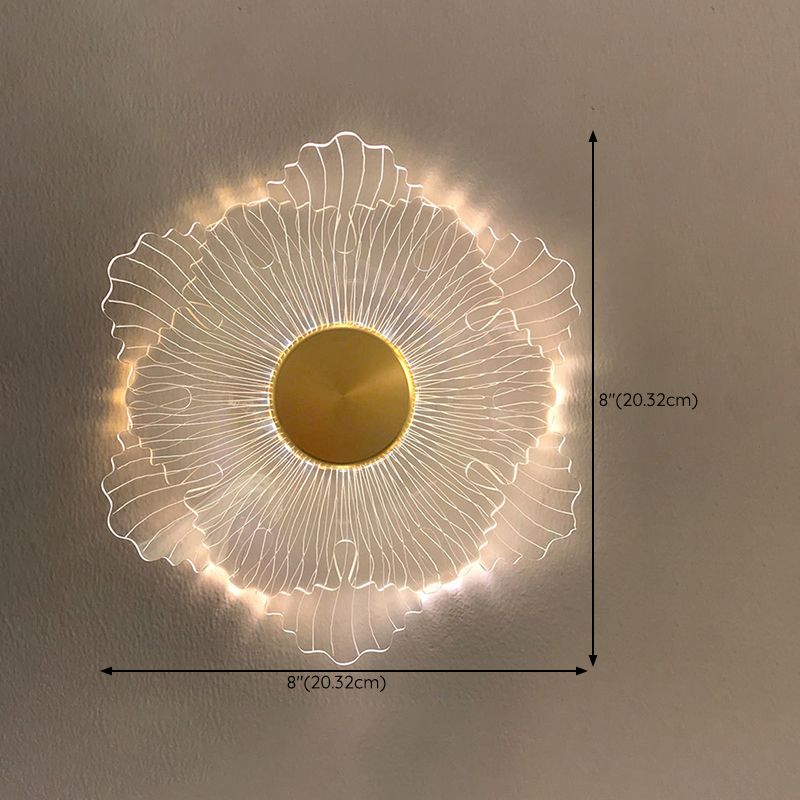 Modern Flower Shape Wall Light Sconces 1 Light Wall Lighting Fixtures for Bedroom
