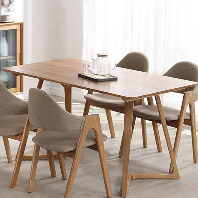 Tavolo da pranzo rettangolo contemporaneo tavolo in legno massiccio di quercia con doppio piedistallo