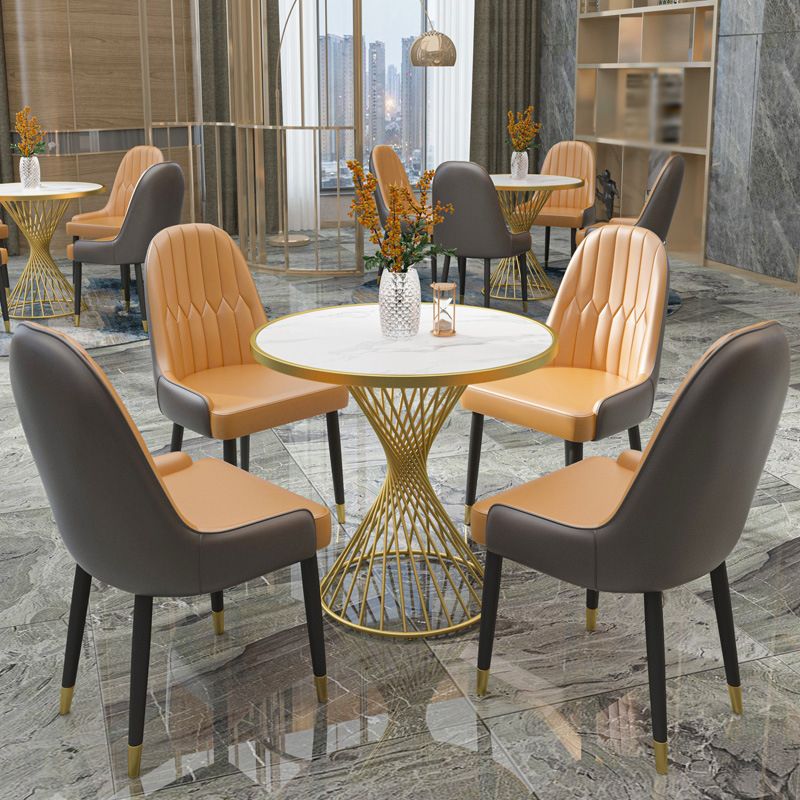 Glam Style 1/3/4/5 Pieces Dining Set Sintered Stone Dining Table Set