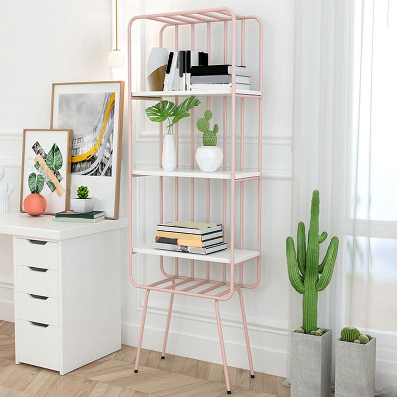 Glam Metal Bookshelf Geometric Shelf Bookcase for Study Room 70.9" H X 11.8" W