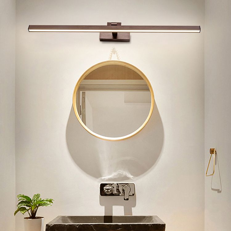Luce murale di vanità in alluminio lineare Modern a parete a 1 luci per il bagno